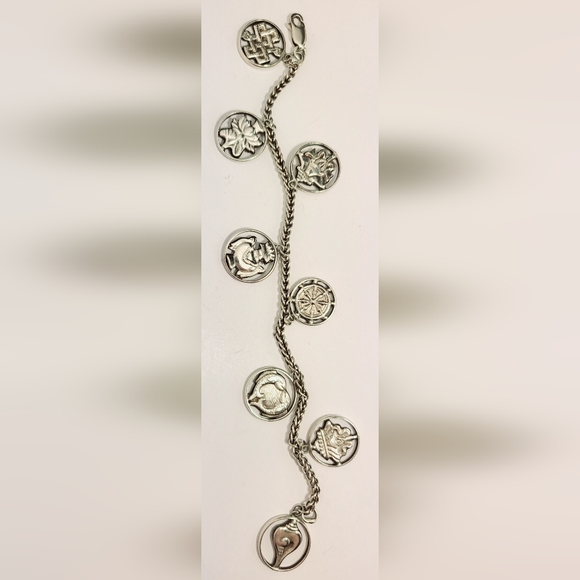 Eight Auspicious Symbols Bracelet - .925 Sterling Silver - Picture 2 of 11